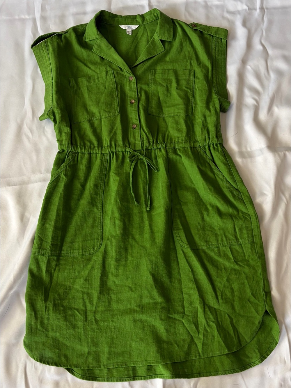 Time and Tru Green Utility Shirt Dress
